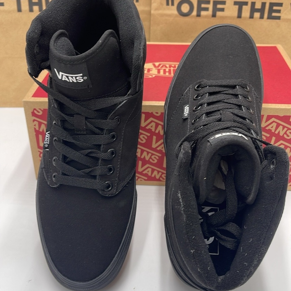 Vans Men’s Black High-Top Sneakers Atwood Hi (Canvas) Black/Black
VN0A38B… - Picture 13 of 16